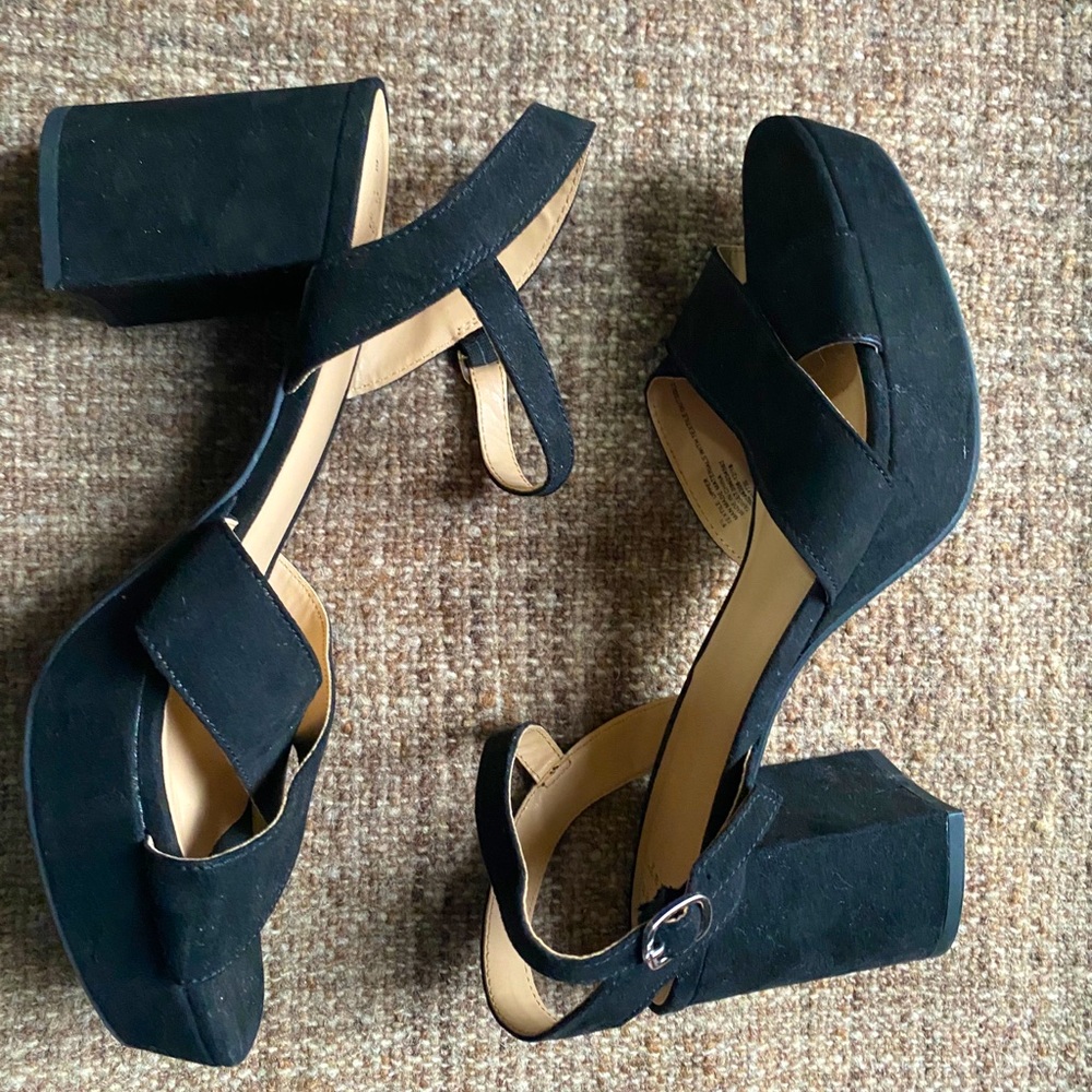 Black chunky heel